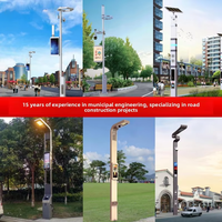 Lampe LED extérieure étanche IP66 sur poteau haut pour cour, parc et complexe résidentiel - Design carré minimaliste