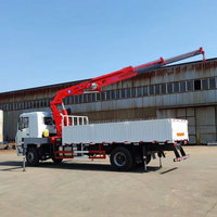 Grue articulée montée sur camion HAOY 12 tonnes, hydraulique, pliable, télécommandée, pour atelier