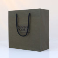 Sacs de shopping et cadeaux en carton ivoire faits à la main, fabriqués en usine, avec taille personnalisée pour l'emballage de bougies et d'artisanat