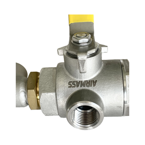 DQS15C2S DN15 ODM Cryogenic 3-Way Ball Diverter Valves for Bulk Storage Gas PTFE <b>Sealing</b> Manual 1/2 in Connection - Product Image 4