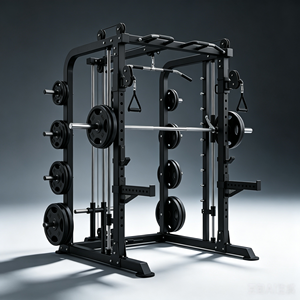 Máquina Smith Combinada Premium 80x80 de Acero para Almacenamiento de Discos, Comercial <span class=keywords><strong>Elite</strong></span>, Todo en Uno, Multigimnasio, con Contrapeso y Rack de Alta Resistencia - Product Image 5