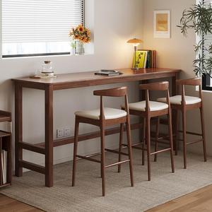 Tavolo da Bar in Legno Massello Combinato con Sedie e <span class=keywords><strong>Sgabelli</strong></span> Alti per Uso Domestico e Balcone - Product Image 1