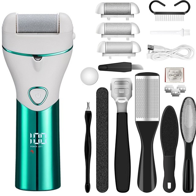 Essential Home Electric Pedicure Tool New Electric Foot File & Callus Remover Plastic Dead Skin Remover for Foot Care