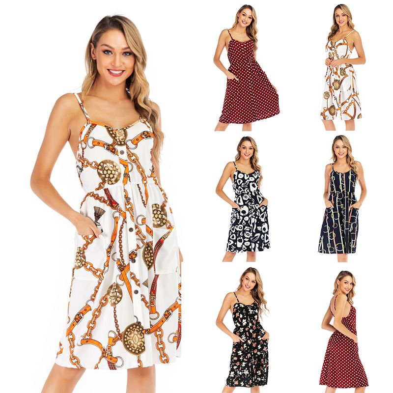 Women's Clothing Pattern Print Summer Casual Skirts Dresses