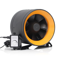 Ventilateur de gaine haute vitesse HF-150PE 6'' – Débit d'air puissant et pression forte – Moteur EC – Contrôle PWM 0-10V – Ventilateur silencieux à jet d'air