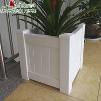 Kotak Penanam Kecil Vinyl Putih 45x45x45cm Pot Bunga Dekoratif Terjangkau untuk Taman Kantor & Halaman Pengiriman Udara Tersedia