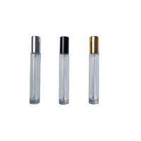 Flacon de parfum de voyage transparent 2ml 3ml 5ml 8ml 10ml, couleurs personnalisables, sérigraphié, en verre, avec pompe pulvérisatrice dorée, boîte d'aromathérapie
