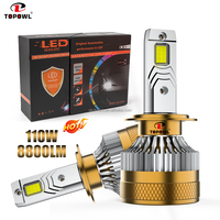 Bombilla LED para Auto T10PRO, Nuevo Diseño, Alta Potencia 200W, 18000LM, Canbus, H4, H1, H11, H7, Faros Delanteros LED