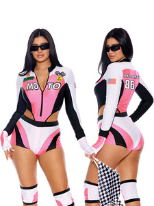 Disfraz de Piloto de Carreras para Mujer, Económico, Promocional, Mono Sexy para Halloween - Product Image 5