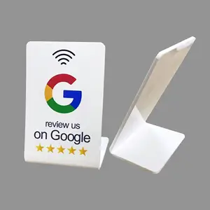 13.56 acrilico personalizzato mhz recensione Google Touchless Nfc menu Stand Nfc google recensione stand