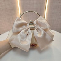 Sac à main de soirée en soie blanche, style trapèze, pour mariage et banquet, en dentelle de polyester, haut de gamme, style féerique, pour robe Cheongsam - Vente chaude transfrontalière
