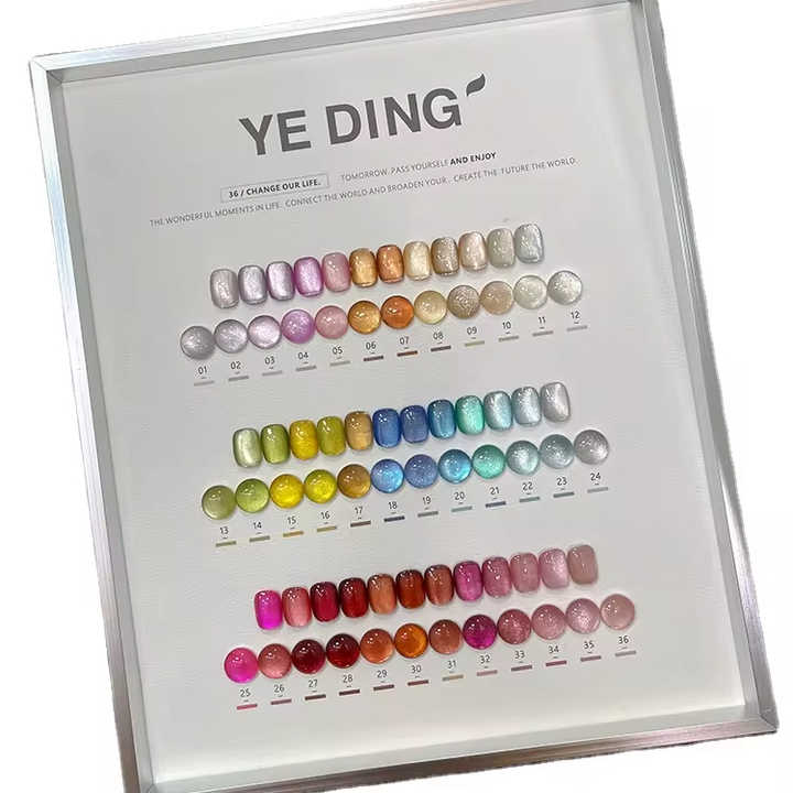 YEDING 36色マグネットカラーネイルカラーとスタンプツール