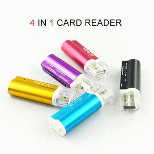 Lector de Tarjetas USB de Aluminio, Colorido, USB 2.0, 4 en 1, Adaptador de Lector de Tarjetas de Memoria para Micro SD, SDHC, TF, <span class=keywords><strong>Mini</strong></span> SD - Product Image 2