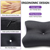 Vente en gros violet petit mini oreiller personnalisé rebond du cou amovible lavable couverture mini sieste de voyage oreiller en mousse à mémoire de forme