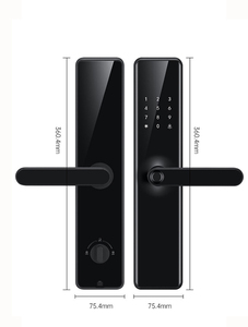 Serrure de porte intelligente antivol Sinovo pour extérieur avec contrôle par application Tuya WiFi, empreinte digitale, BLE, 4 piles AA, noir, garantie 1 an - Product Image 2