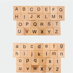 26 PIÈCES En Bois <span class=keywords><strong>Alphabet</strong></span> Timbre sertie de <span class=keywords><strong>Tampon</strong></span> Noir En Caoutchouc Cadeau Carte D'anniversaire De Kit de Joint, A-Z BRICOLAGE Lettre Mots D'impression Timbre - Product Image 5