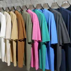 100% Cotton Custom Digital Print Acid Wash Vintage Plain Heavy <b>Weight</b> Oversized Men's T-Shirt Short <b>Blank</b> MOQ 2Pc Soft Knitted - Product Image 2