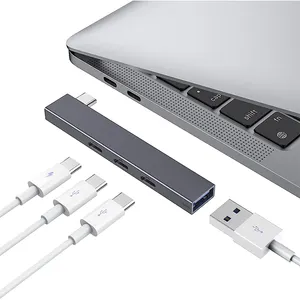 מתאם רב יציאות מפצל 3.0 יציאות סוג C תחנת עגינה USB C ל-USB Hub 4 יציאות