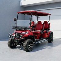 Voiturette de golf électrique 4 places 72V Lithium DOT US, couleur de carrosserie personnalisable, boîte arrière supplémentaire, rangement supplémentaire, longue autonomie