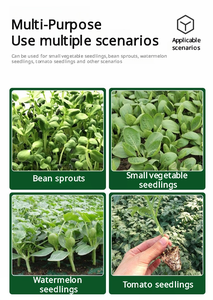 Petit plateau de culture de graines en plastique PET <span class=keywords><strong>noir</strong></span> pour plantes potagères pour jardin, fleurs, semis, stockage, pépinière, plateaux plats - Product Image 4