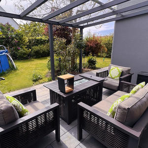 في المخزون جاهزة للشحن خصم رخيص أثاث حديقة فناء مجموعات أرائك بيع بالجملة أثاث خارجي مقاوم للطقس - Product Image 1