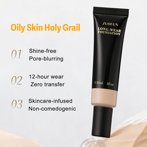 ผู้ผลิตจากจีน รับผลิตแบบ OEM โลโก้สั่งทำ แบรนด์ส่วนตัว รองพื้นติดทนนานสำหรับทุกสภาพผิว - Product Image 4