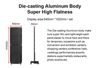DWYINYA P2.5 Totem LED Portatile Pieghevole per Interni/Esterni, Display Digitale 1080P con Supporto da Pavimento