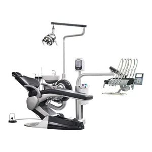 Silla dental M2 + de seguridad italiana, certificado CE, negra y plateada, para hospital de belleza