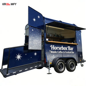 Custom Horse Box Concession Branded Exterior Mobile <b>Kitchen</b> Logo Graphics Full <b>Wrap</b> Advertising Fast Food Trailer - Product Image 1