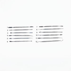 SUNTOOLS/STIPL Stainless Steel Jewelry Wax Carvers/Probes Set 12 Pcs Flat Round <b>Pick</b> <b>up</b> <b>Tools</b> for DIY Engraving Jewellery Making - Product Image 1