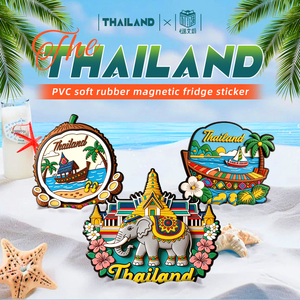 Aimants de réfrigérateur créatifs en forme de coquille de noix de coco de Thaïlande, <span class=keywords><strong>maison</strong></span> de plage, bateau, objets de collection OEM avec emballage personnalisé - Product Image 5