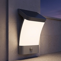 Lampe murale solaire SanJin SJ-SL07 IP54 avec capteur de proximité optique, distance de détection 5-6m, mono silicium, LED 0.2W, 3 CCT, 2.4G, extérieur
