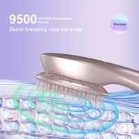 Peigne ionique multifonctionnel à lumière LED 3 couleurs pour le soin de la tête et du cuir chevelu Vibration Massage électrique pour la coiffure