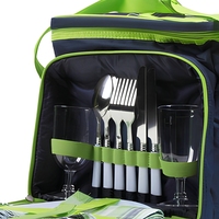 Sac isotherme pour pique-nique pour 2 personnes avec ustensiles et assiettes