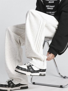 Pantaloni Sportivi <span class=keywords><strong>Casual</strong></span> da Uomo di Alta Qualità, Taglio Dritto con Coulisse, Vita Media, Tessuto Pesante, Vendita all'Ingrosso - Product Image 3