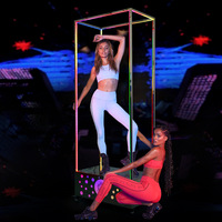 Éclairage de scène pour boîte de nuit, cadre de pole dance GOGO, projecteur d'ambiance pour les occasions de Noël, du Nouvel An, d'Halloween et de Pâques