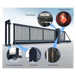 Chất lượng cao sang trọng tự động cantilever cửa TrượT HiệN ĐạI nhôm kênh cho ngôi nhà vườn ngoài trời sử dụng - Product Image 3