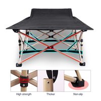 Vente en gros de civière de randonnée portable moderne et durable pour l'extérieur produits de civière de camping lit pliant pour adultes