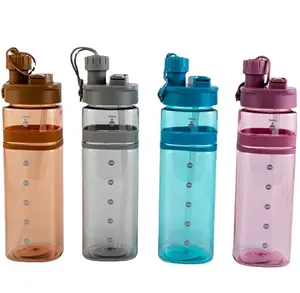 חם נמכר בחוץ bpa בקבוק מים פלסטיק חינם עם דליפה הוכחה להעיף עליון מכסה עבור קמפינג חדר כושר