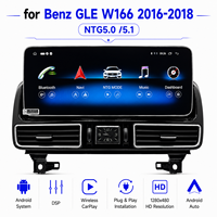 Lecteur DVD de voiture Android 12,3 pouces avec CarPlay sans fil et Android Auto pour Mercedes-Benz GLE W166 2016-2018, écran tactile de navigation