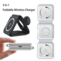 Support de chargeur sans fil magnétique 3-en-1 Praiser S30 15W à charge rapide pour iPhone 13/14/15/16 Pro Max et appareils intelligents