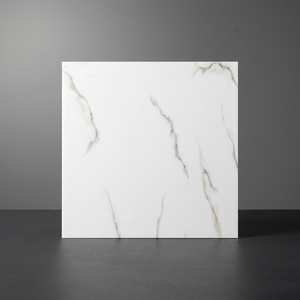 กระเบื้องพอร์ซเลนเคลือบเงา Arctic White Carrara ขนาด 24x24 นิ้ว หนา 8 มม. ลายหินอ่อนขัดเงา คุณภาพพรีเมียมสำหรับปูพื้น - Product Image 1