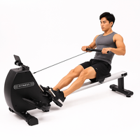 Máquina de Remo Magnética Plegable Moderna, Silenciosa, para Ejercicio en Casa o Gimnasio, con Soporte para Tablet