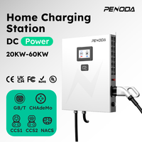 Cargador Rápido de CC Penoda de 40kW, OEM ODM, EVSE Comercial, Compatible con OCPP, CCS1, CCS2, NACS, GBT, Estación de Carga para Vehículos Eléctricos, WallBox, Nuevo