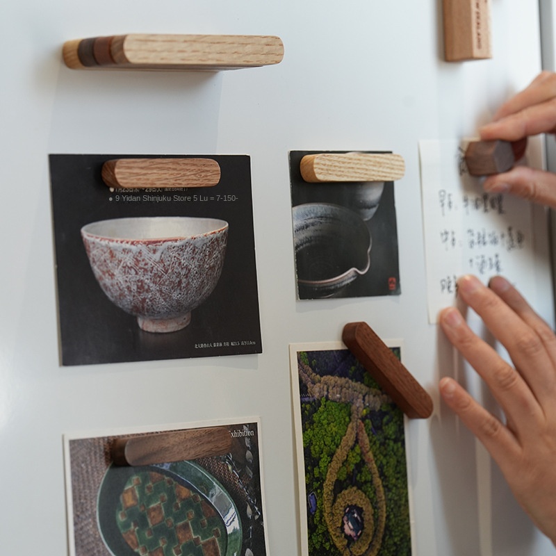 Creative Modern Logo Wooden Decoration Refrigerator Solid Wood Simple Finishing Note Message Board for Door for Souvenirs