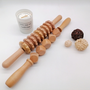 Holz massage werkzeuge Set 4 Stück Lymphatische Entgiftung Holz massage stab Anti Cellulite Massage gerät - Product Image 4