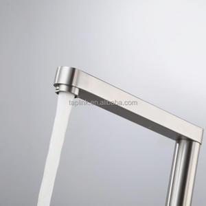Hochwertige, preisgünstige SUS304 quadratische gebürstete Nickel-Küchenarmaturen mit Einlochmontage und Einhandbedienung im modernen Design - Product Image 3
