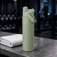 Bouteille isotherme personnalisée avec logo, 20 oz, Easy Ice Slim, anti-fuite, en acier inoxydable à double paroi, pour la salle de sport