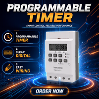Minuteur programmable numérique à micro-ordinateur KG316T-X, interrupteur de contrôle AC 110V/220V blanc, tension max. 240V, courant max. 25A