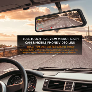 9.66 pouces HD IPS écran tactile voiture Dash Cam Vision nocturne 1080p Stream véhicule DVR avec 2 lentilles Wifi enregistrement en boucle - Product Image 4